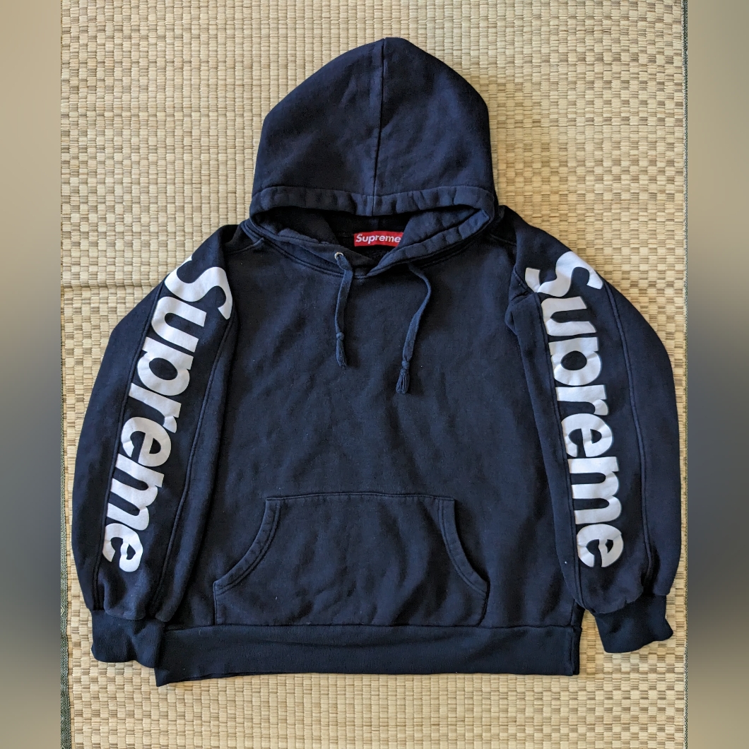 Supreme Black Hoodie With White Logo